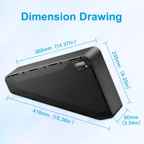 36v-52v hard case triangle battery