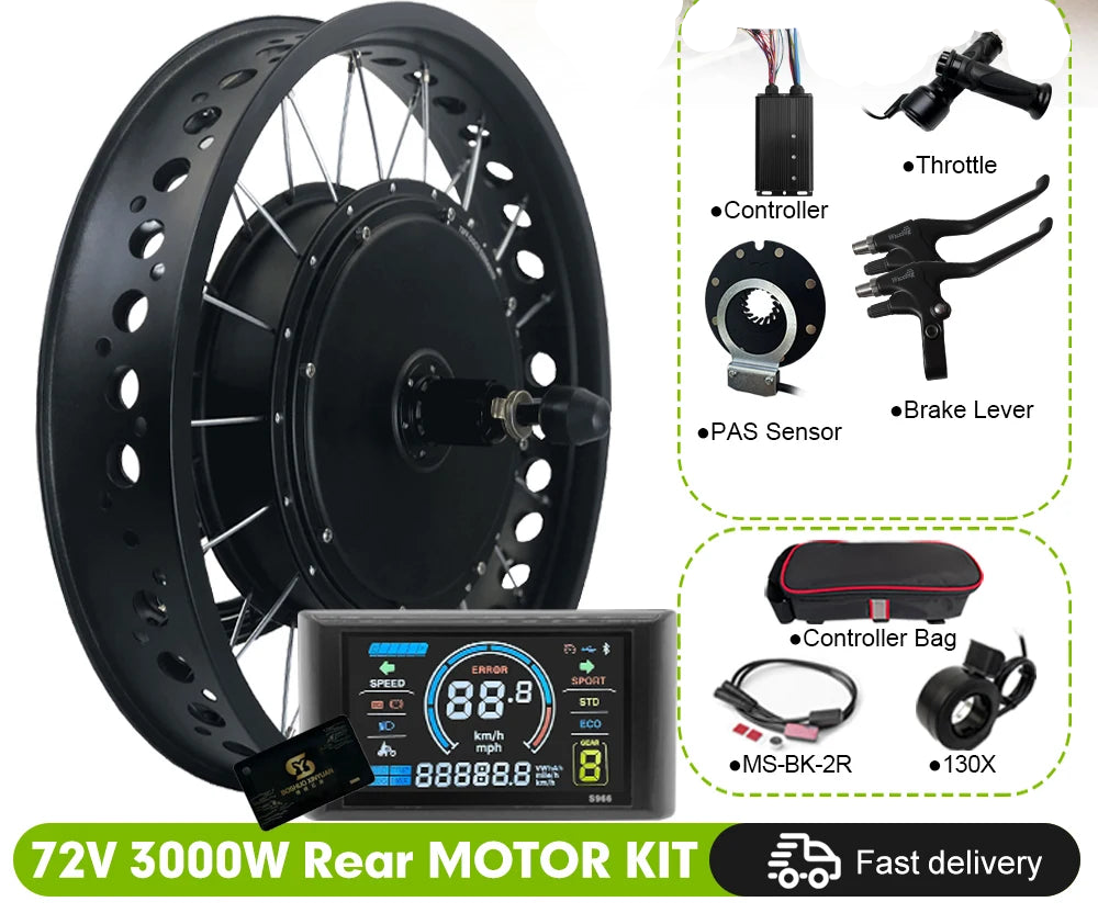 3kw fat tire motor kits