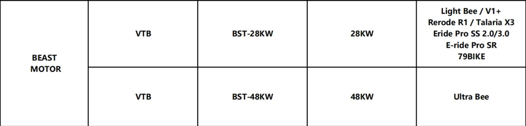 VTB BEAST-Motor 28kw/48kw